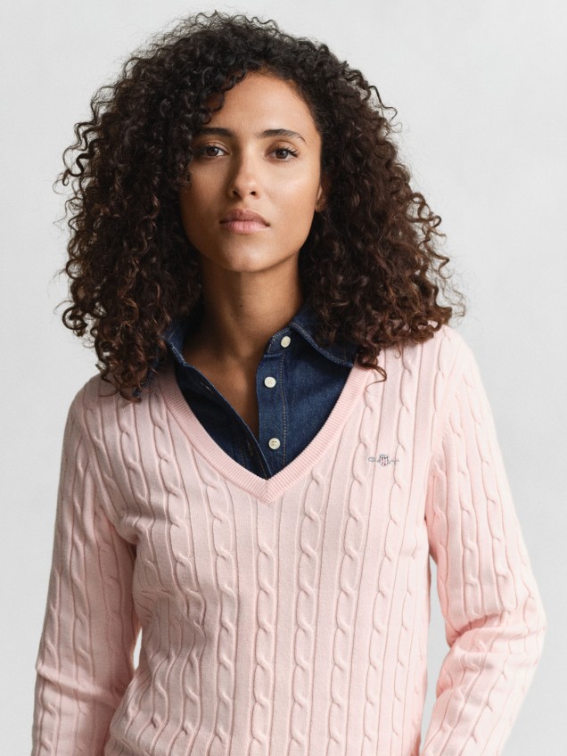 Camisola de Malha Entrançada