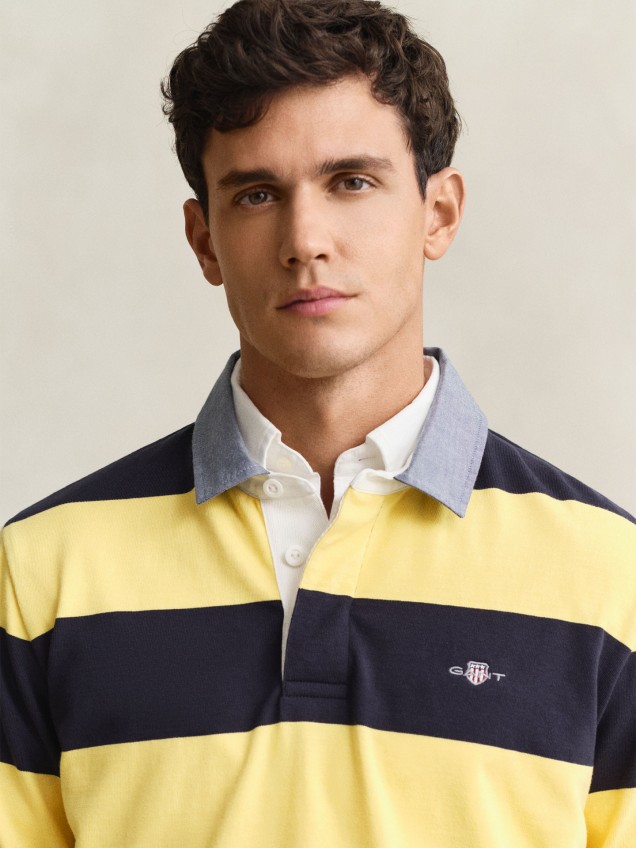 Polo de Manga Comprida às Riscas