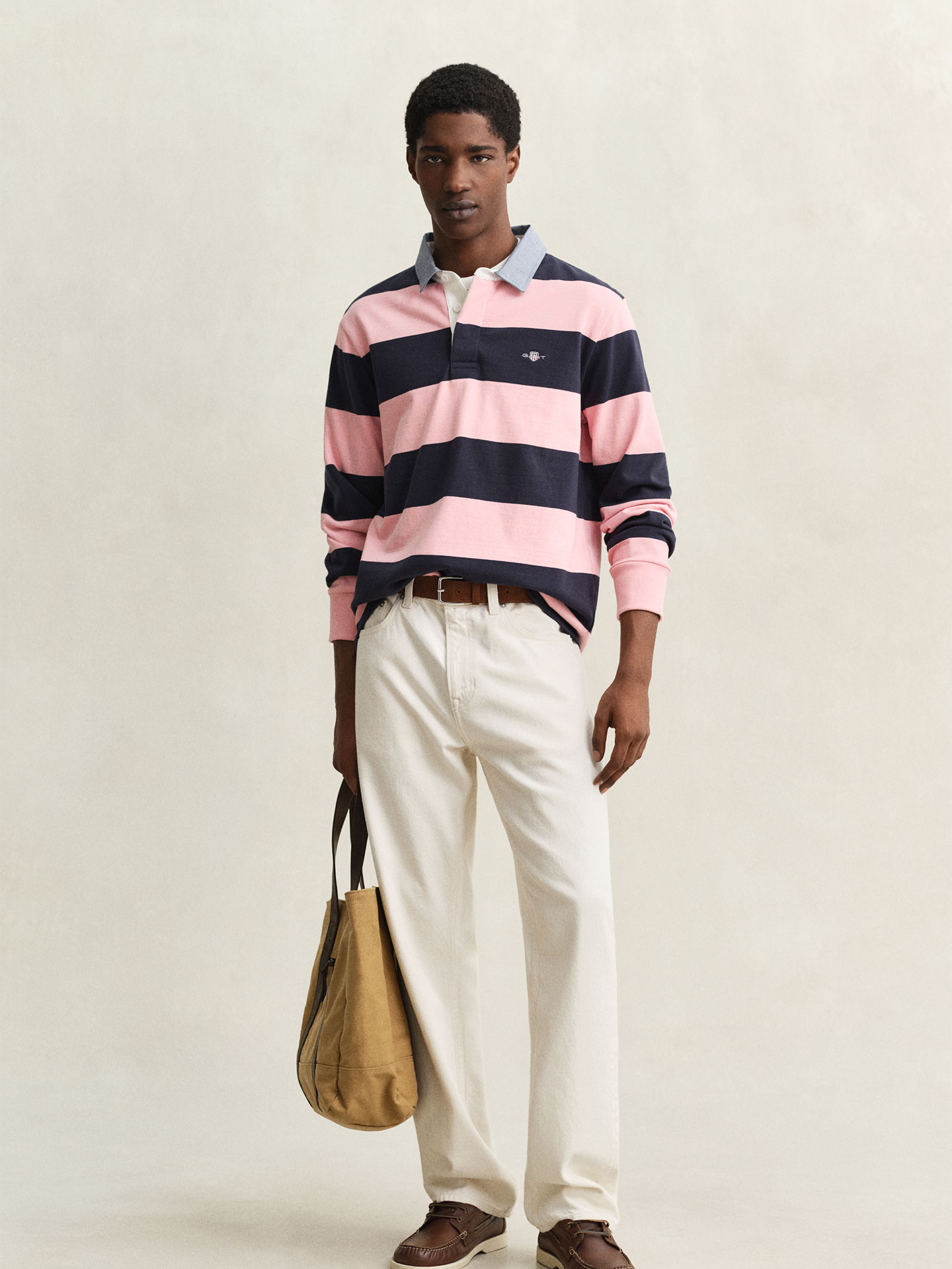 Polo de Manga Comprida às Riscas