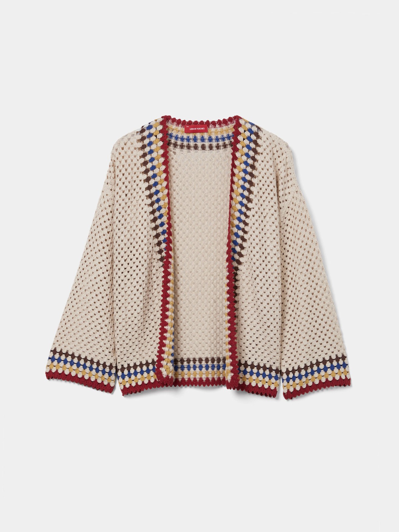Casaco de Malha com Efeito Crochet