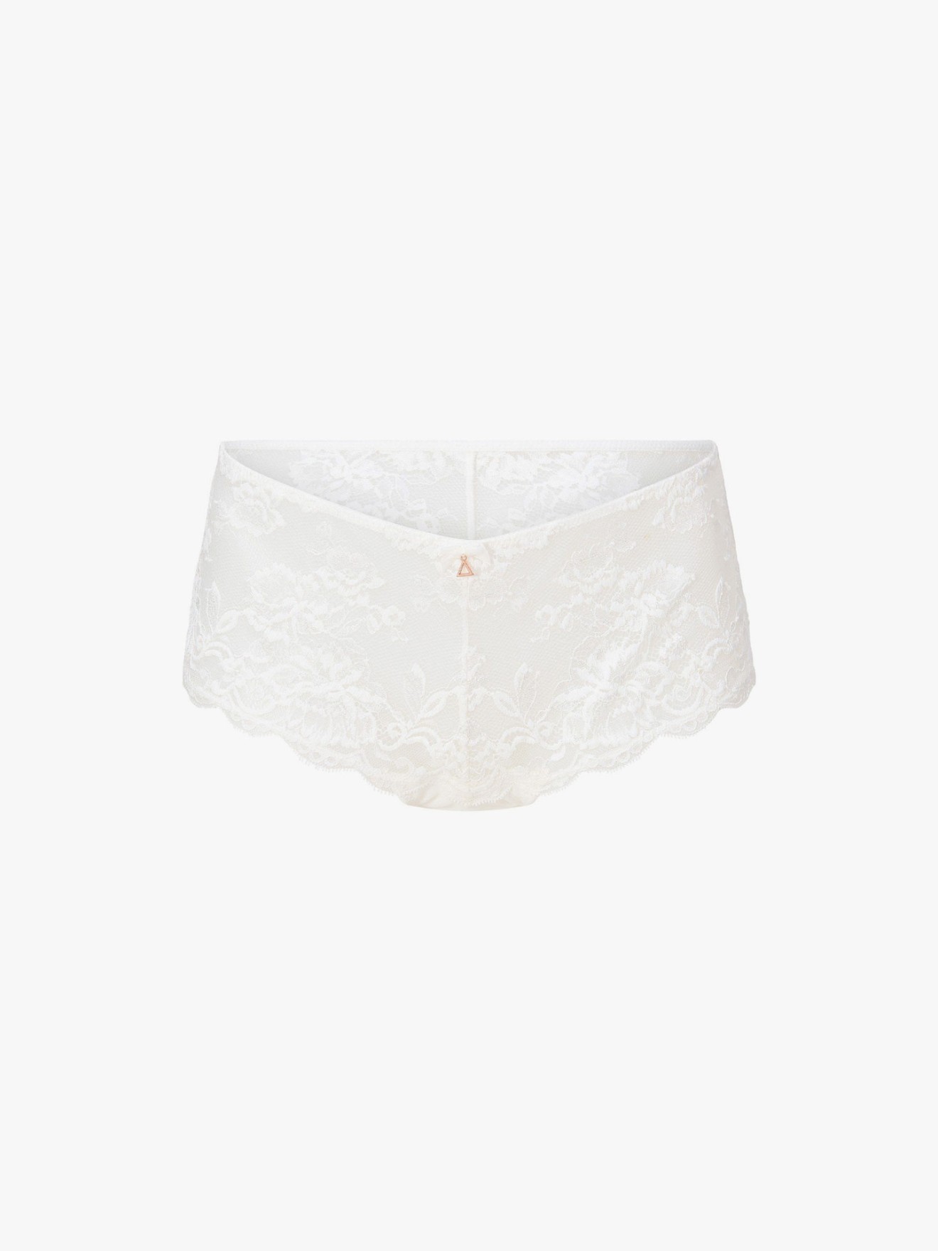 Cueca Hipster de Renda Floral Semi-Transparente
