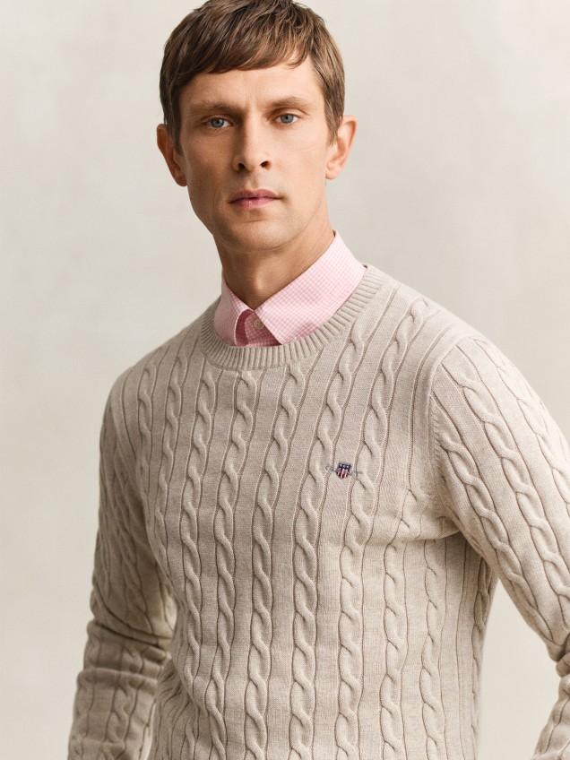 Camisola de Malha Entrançada