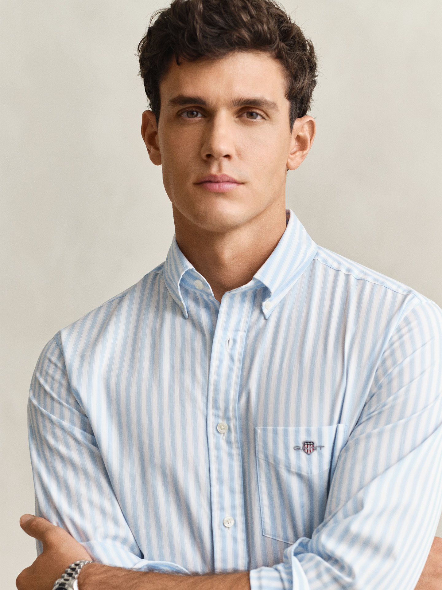 Camisa às Riscas Regular Fit