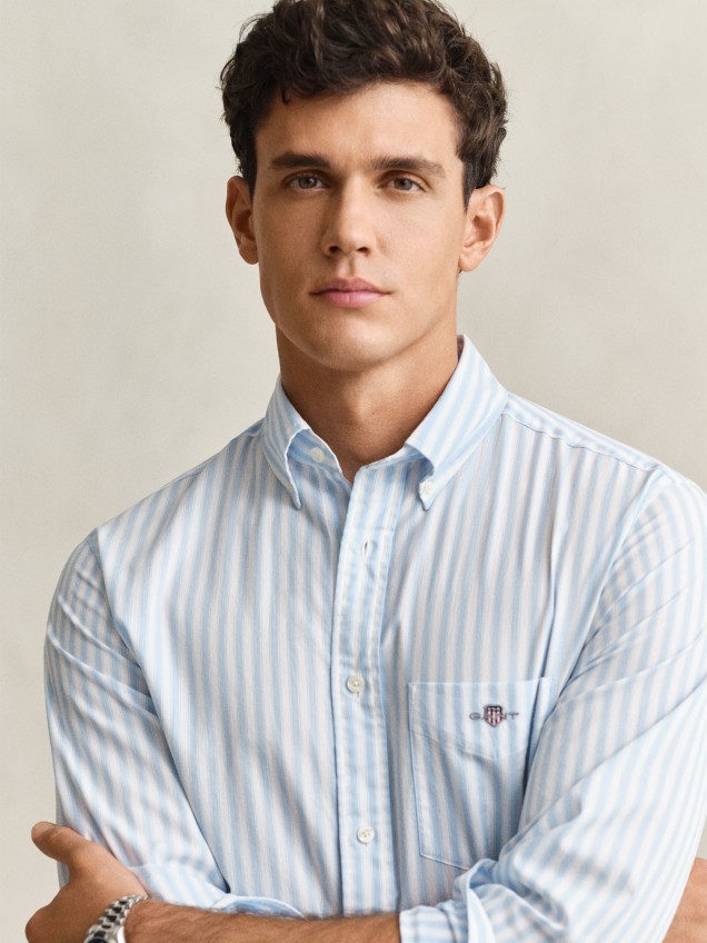 Camisa às Riscas Regular Fit