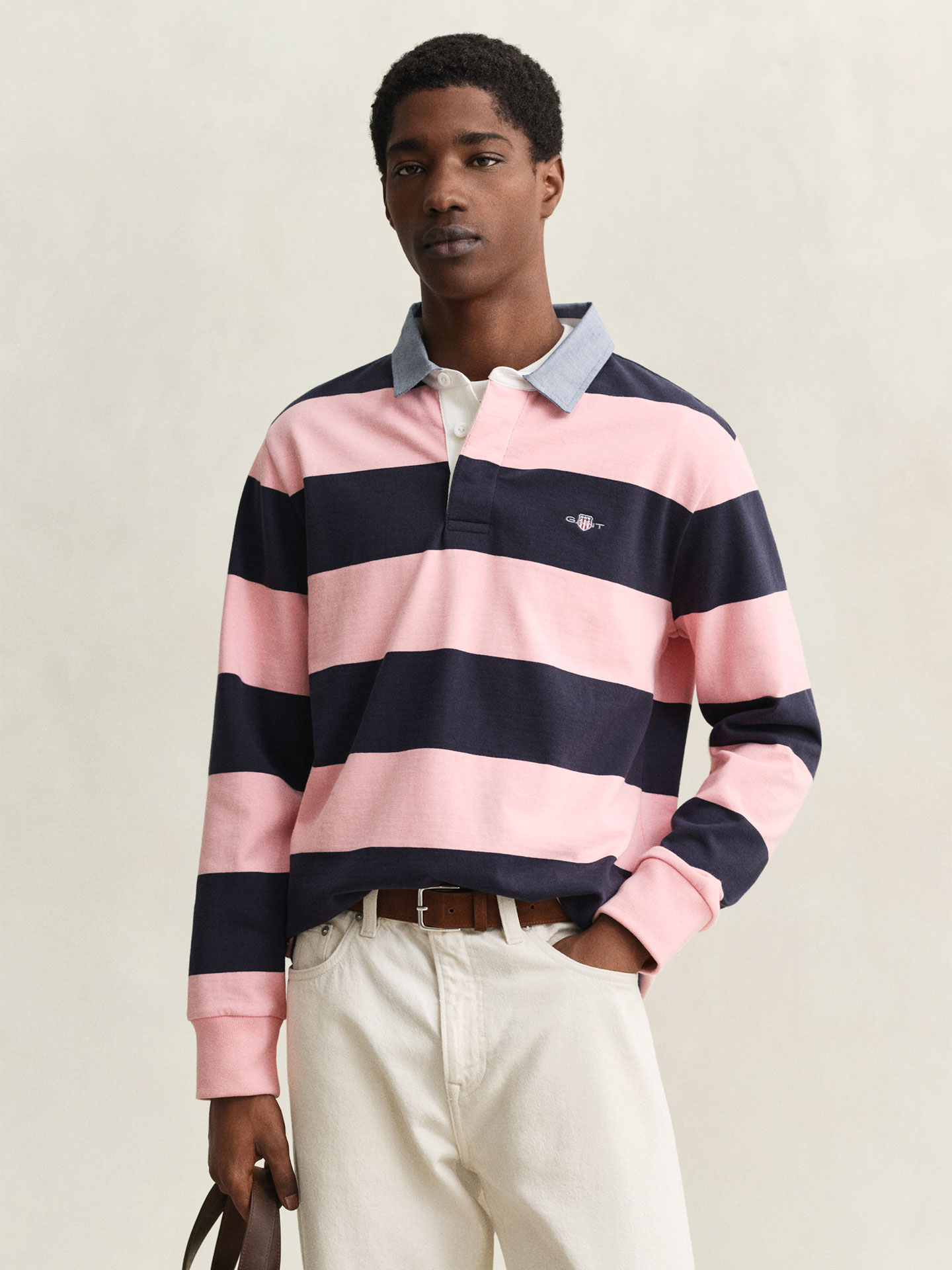 Polo de Manga Comprida às Riscas