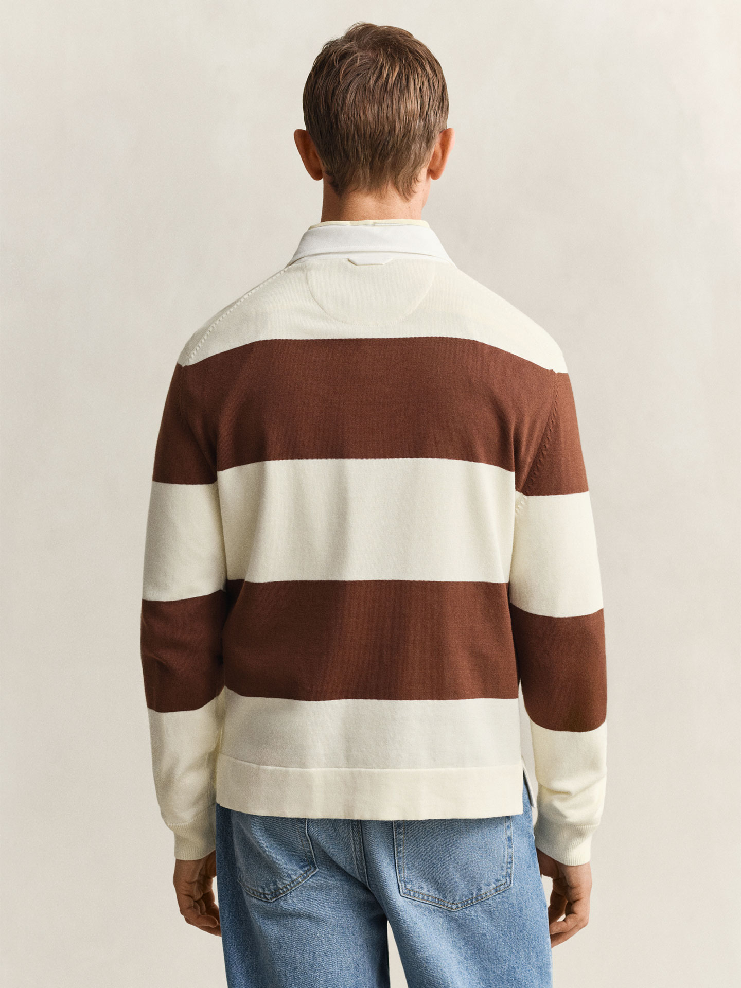 Polo de Manga Comprida às Riscas