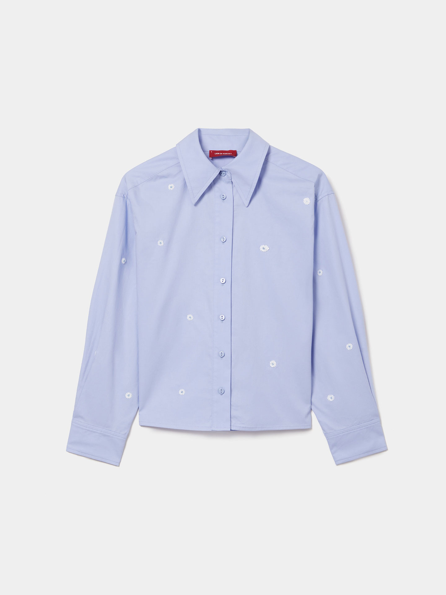 Camisa com Bordados Florais em Lantejoulas