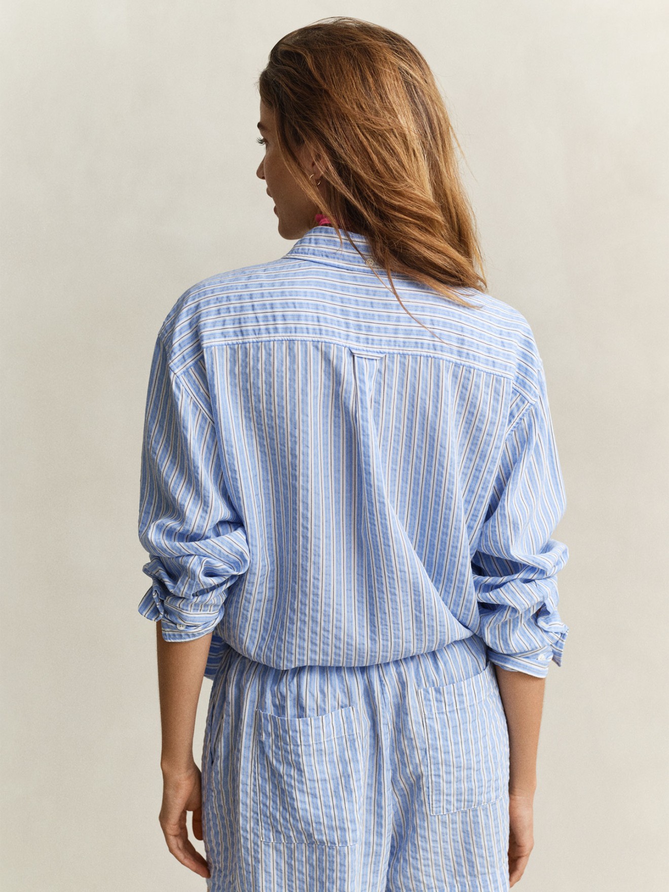 Camisa às Riscas Relaxed Fit