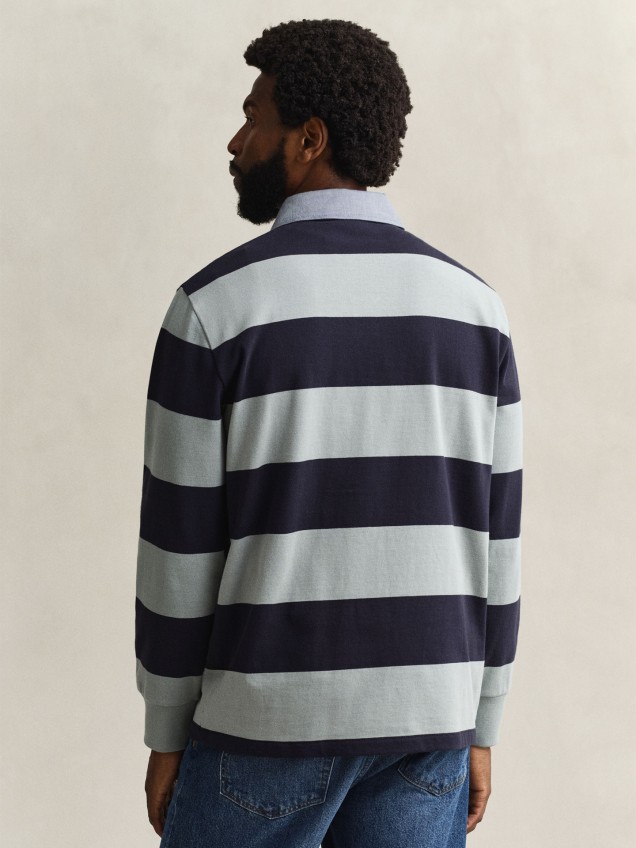 Polo de Manga Comprida às Riscas