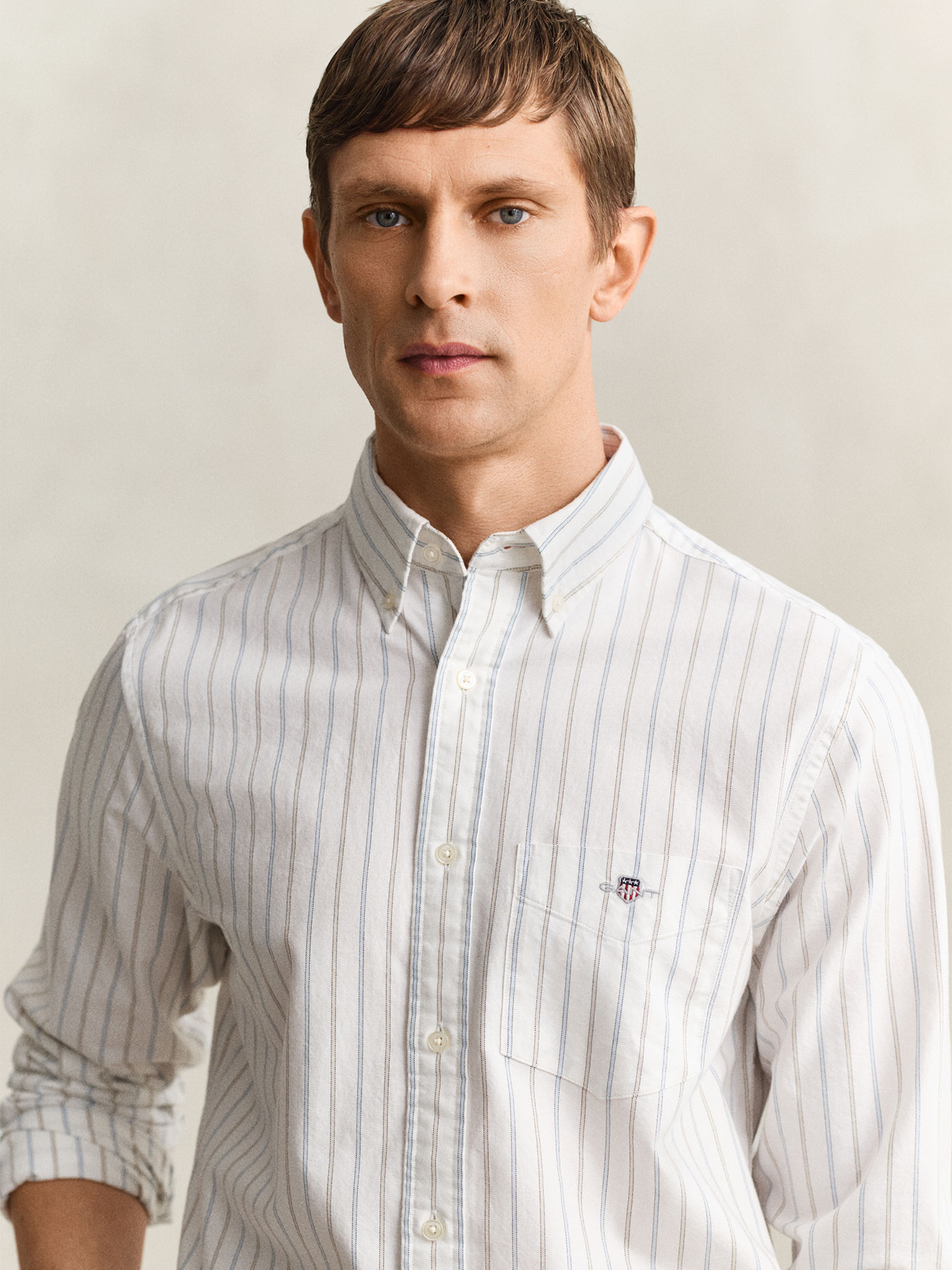 Camisa às Riscas Regular Fit