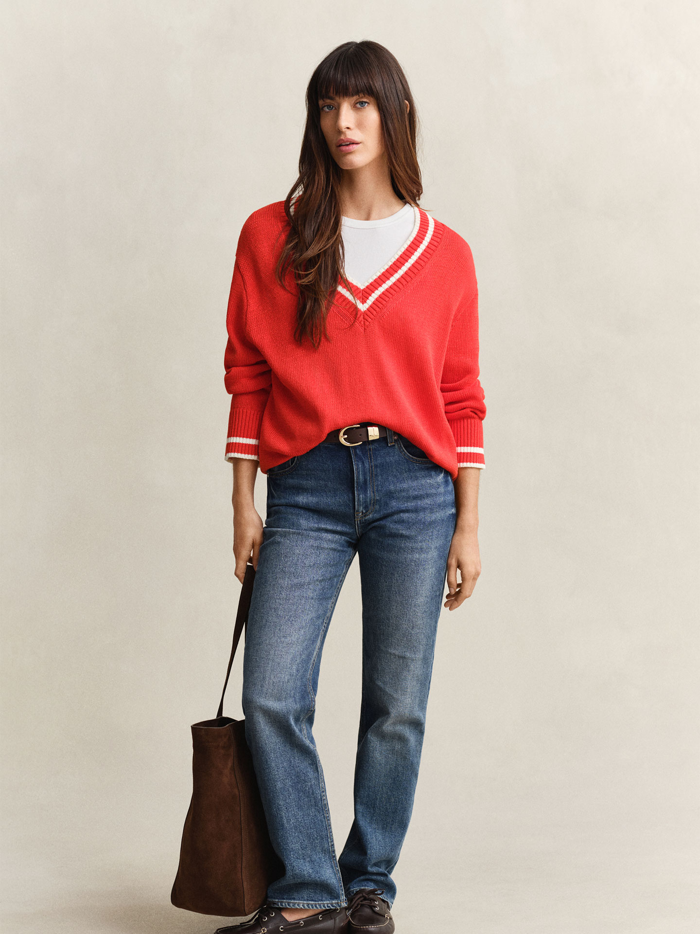 Camisola de Malha com Decote em V