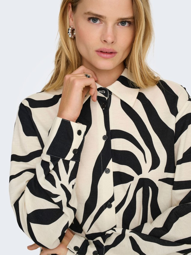 Camisa com Padrão Zebra