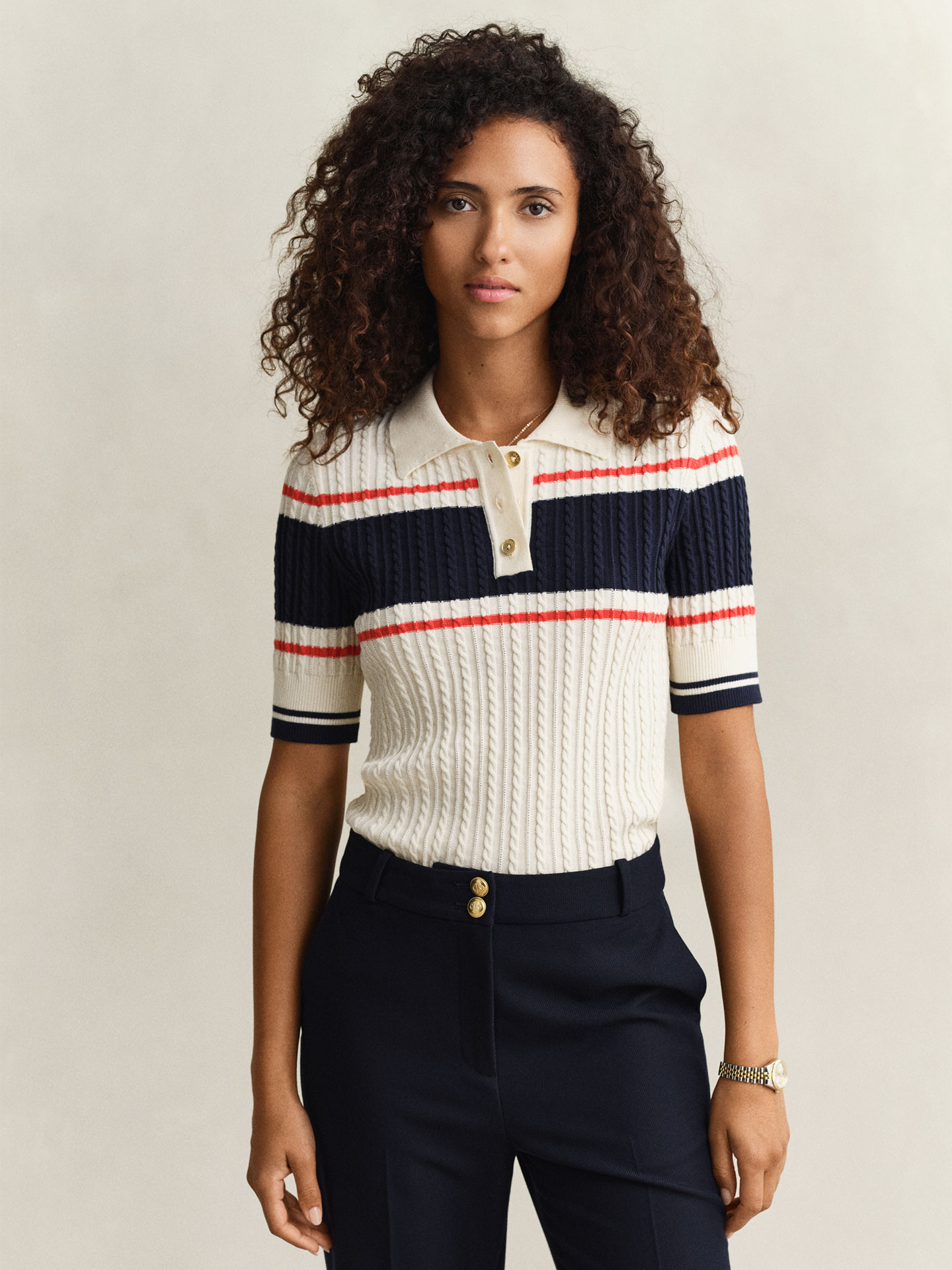 Polo de Malha Entrançada