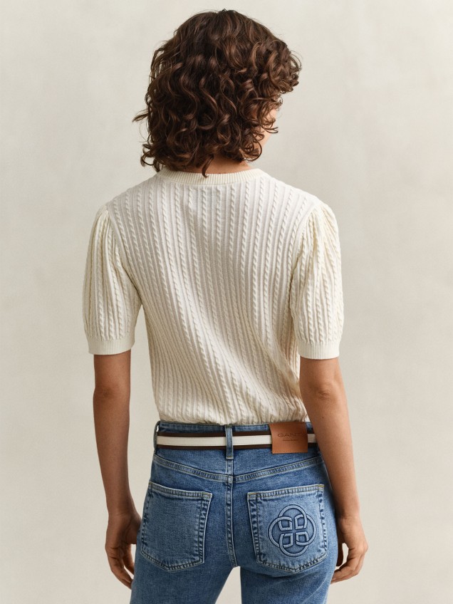 Camisola de Malha Entrançada