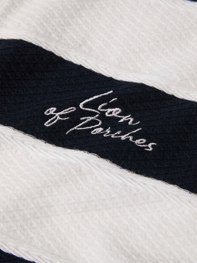 Polo de Manga Curta às Riscas