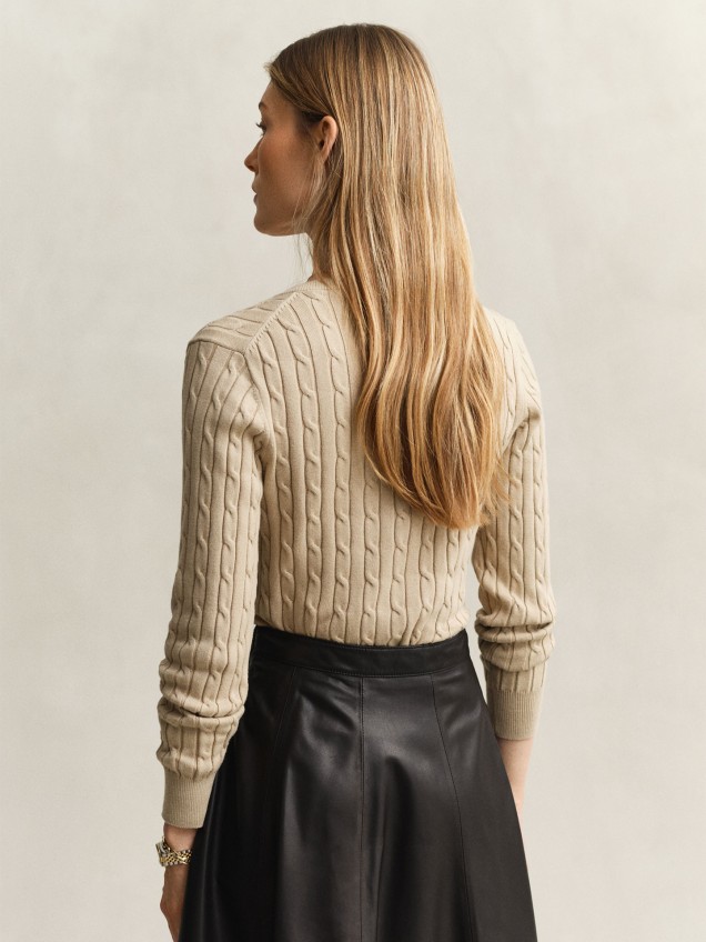 Camisola de Malha Entrançada