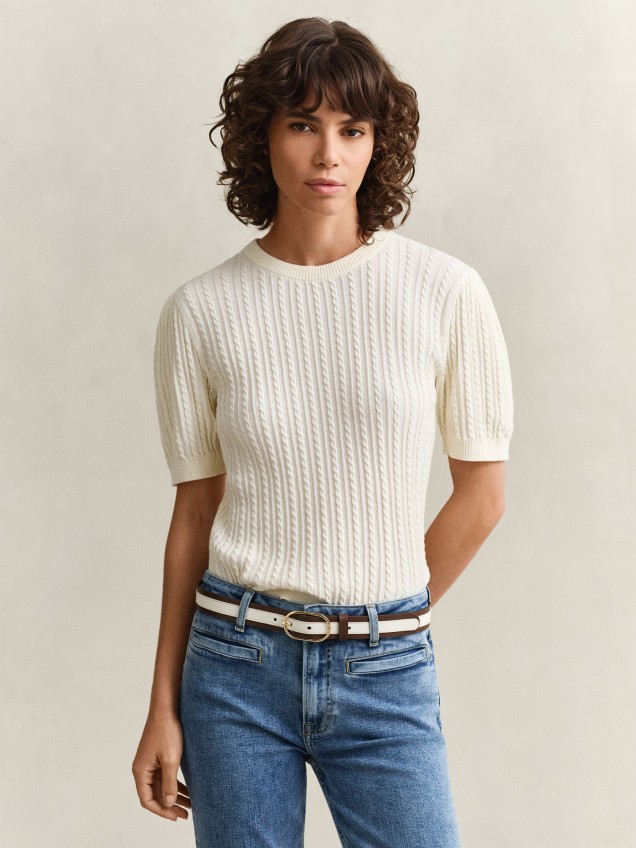 Camisola de Malha Entran�ada