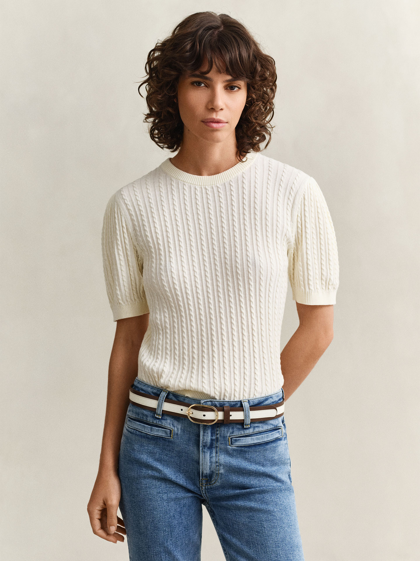 Camisola de Malha Entrançada