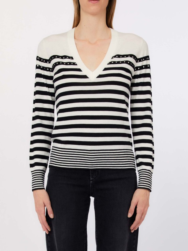 Camisola de Malha �s Riscas