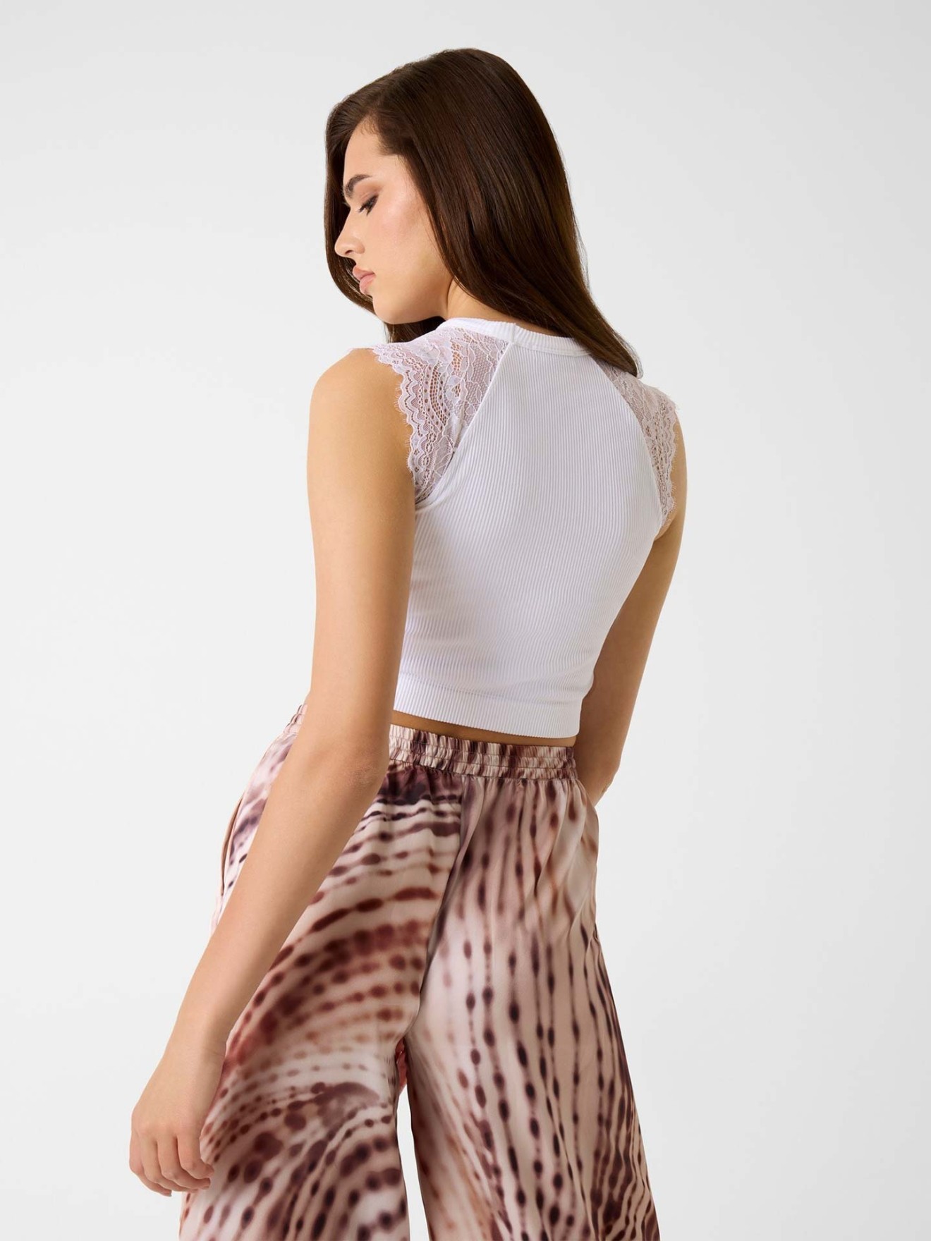 Top Cropped de Malha Canelada