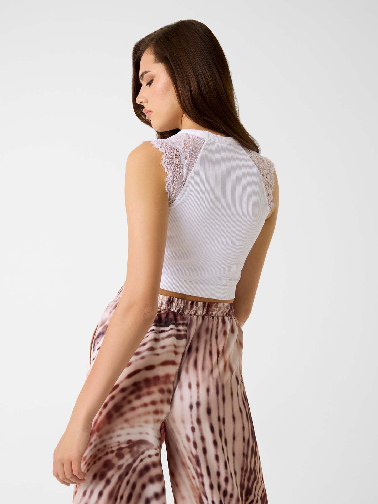 Top Cropped de Malha Canelada
