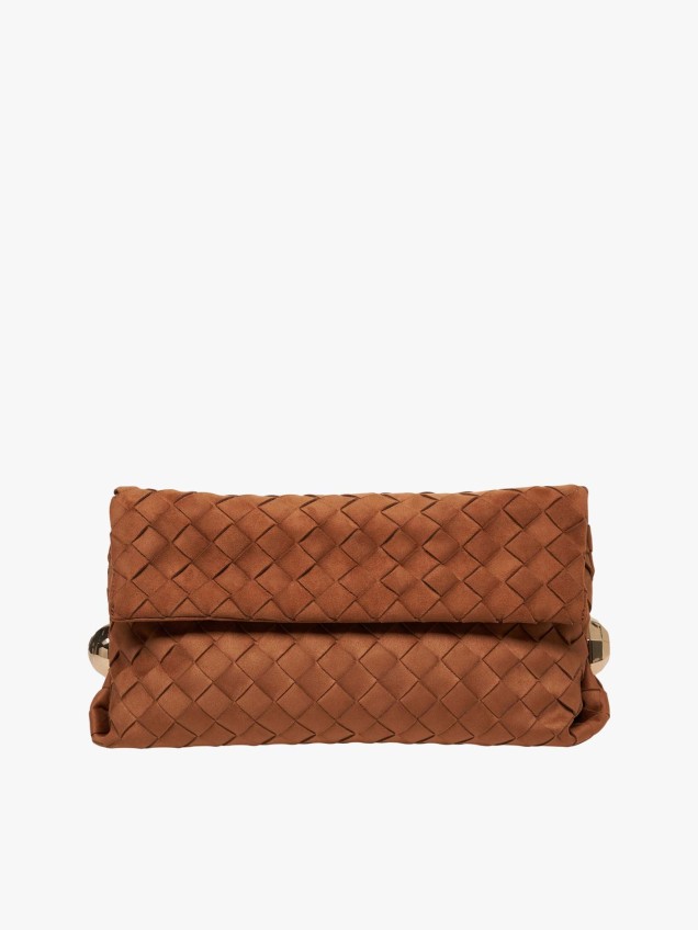 Mala de Ombro Efeito Camurça