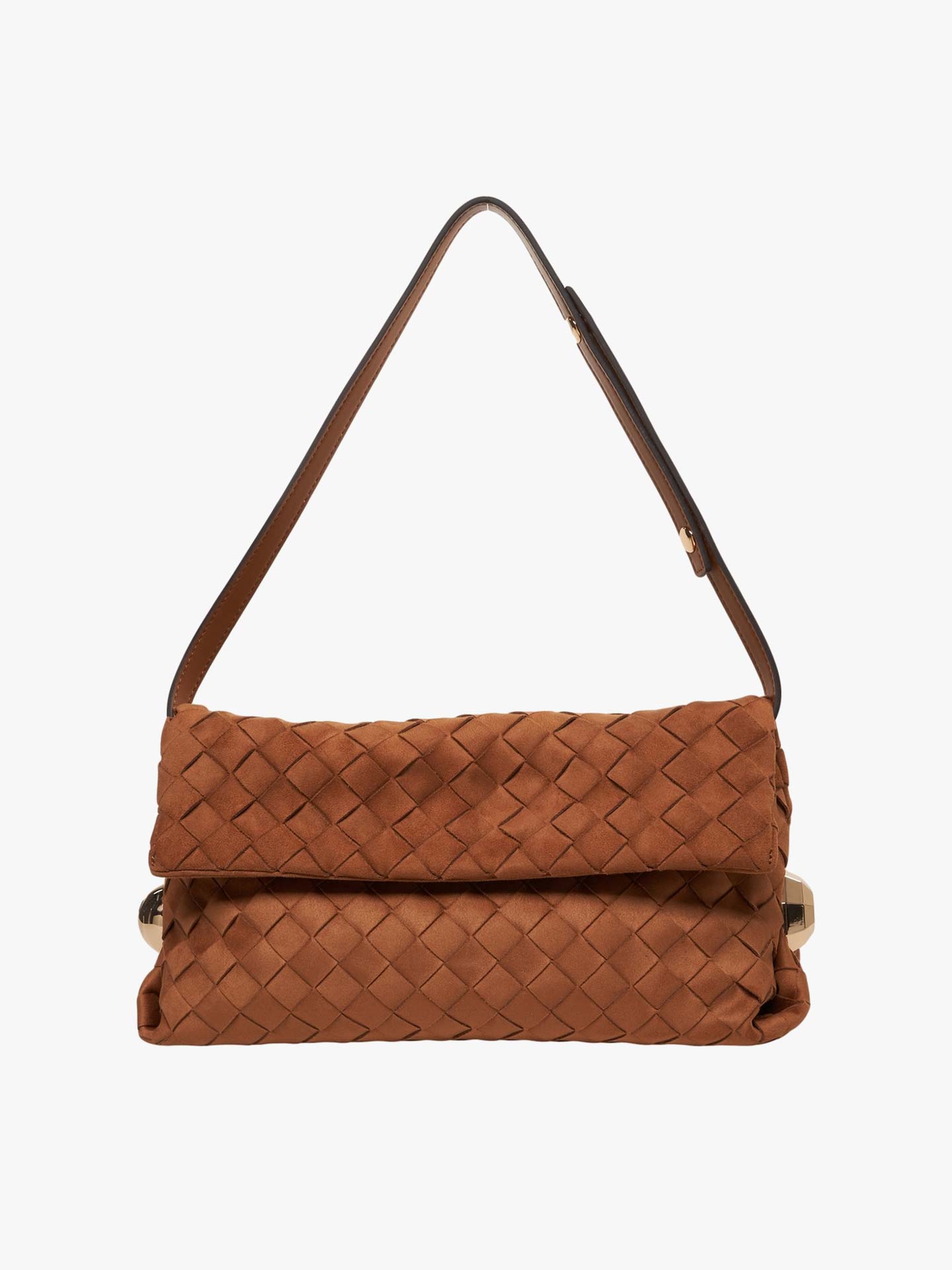 Mala de Ombro Efeito Camurça