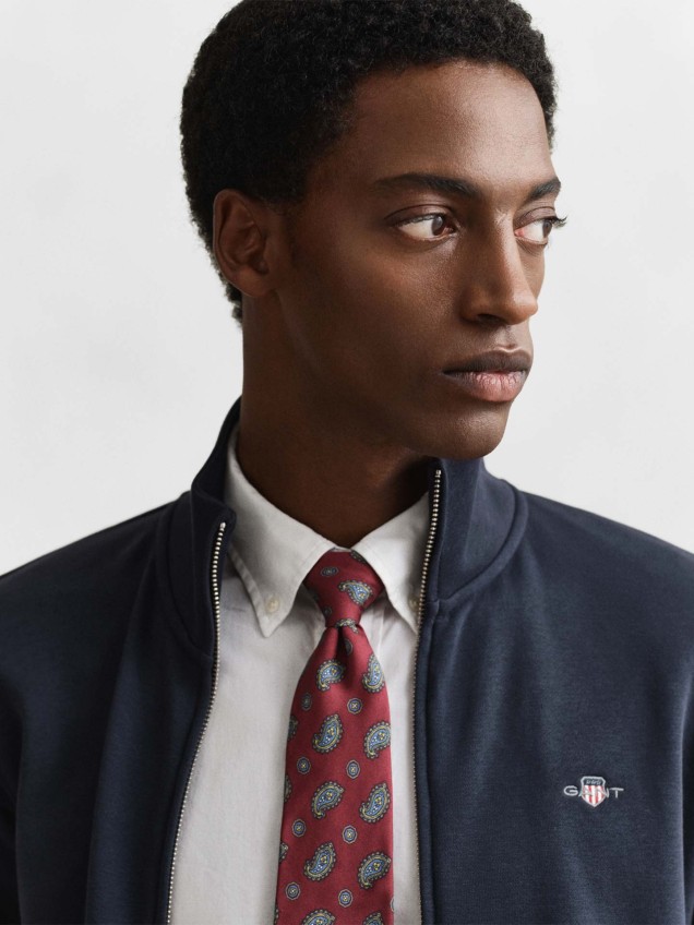 Casaco com Fecho de Correr e Gola Alta