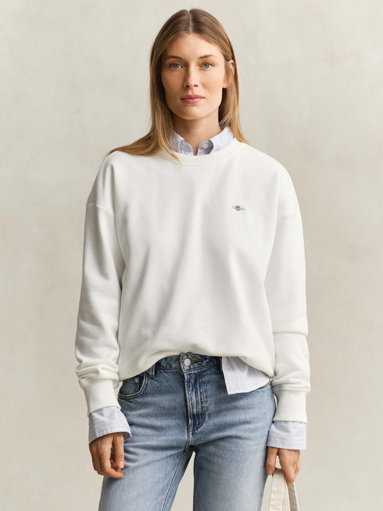 Sweatshirt com Log�tipo Bordado