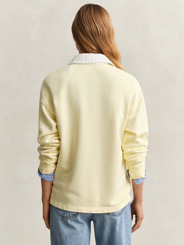 Sweatshirt com Gola de Polo