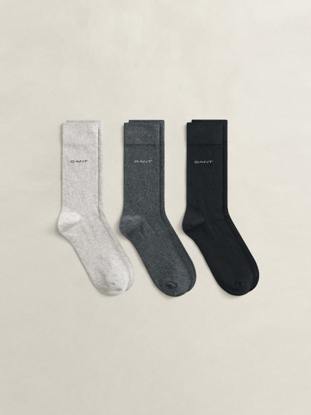 Pack de 3 Pares de Meias Caneladas