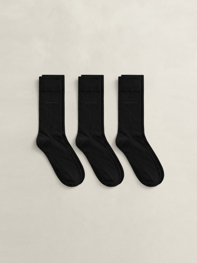 Pack de 3 Pares de Meias Caneladas