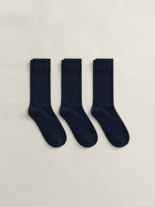 Pack de 3 Pares de Meias Caneladas