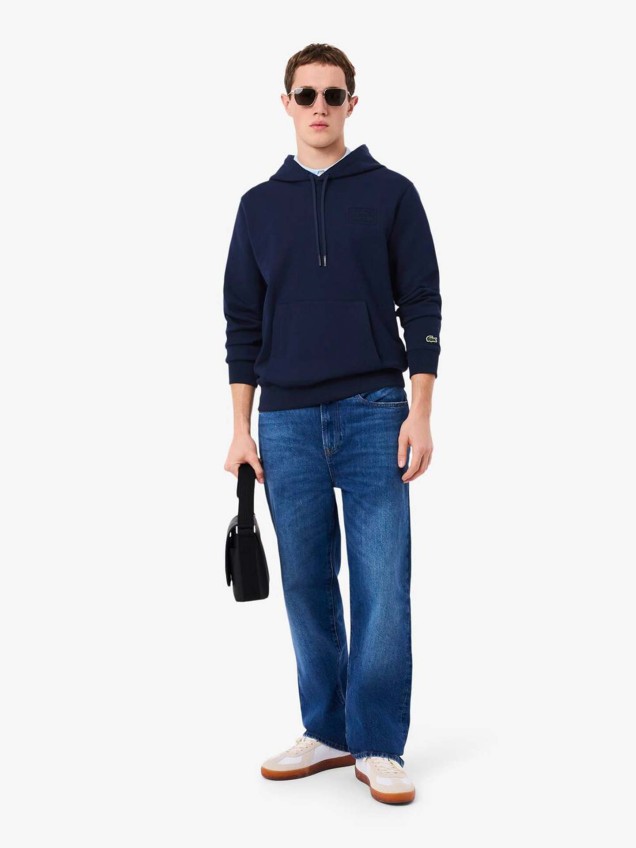 Camisola com Capuz com Relevo