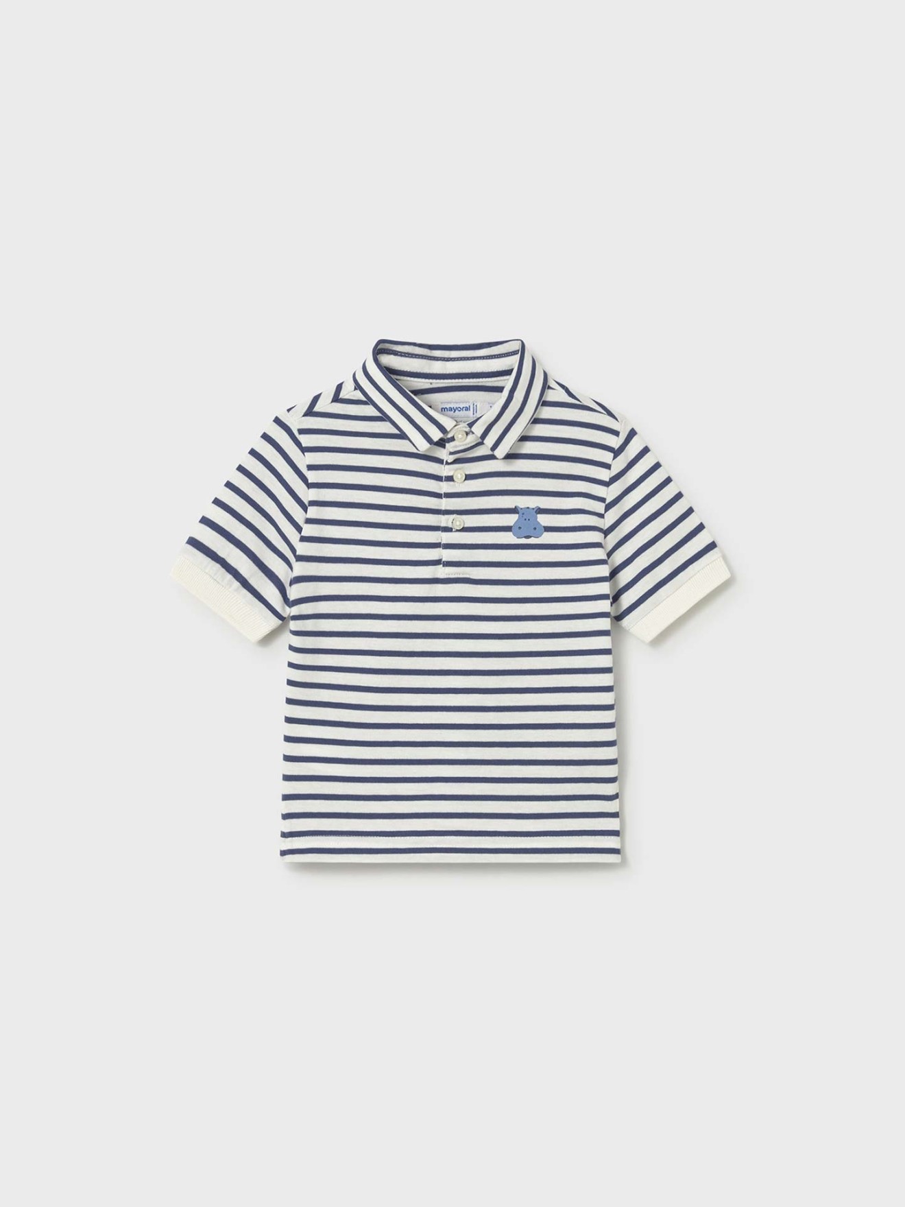 Polo de Manga Curta às Riscas