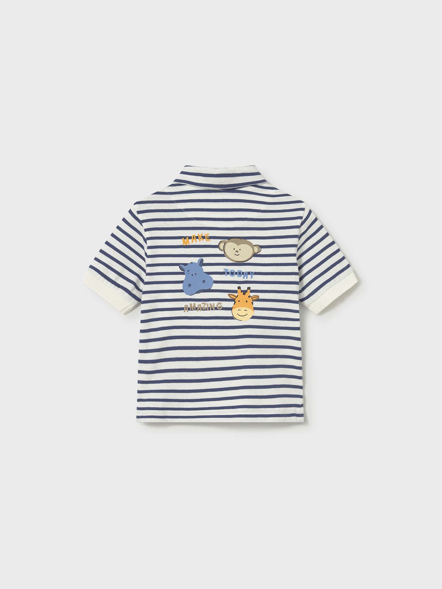 Polo de Manga Curta às Riscas