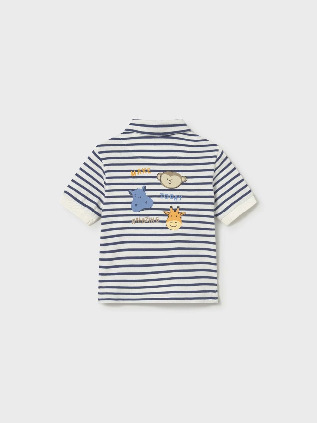 Polo de Manga Curta às Riscas