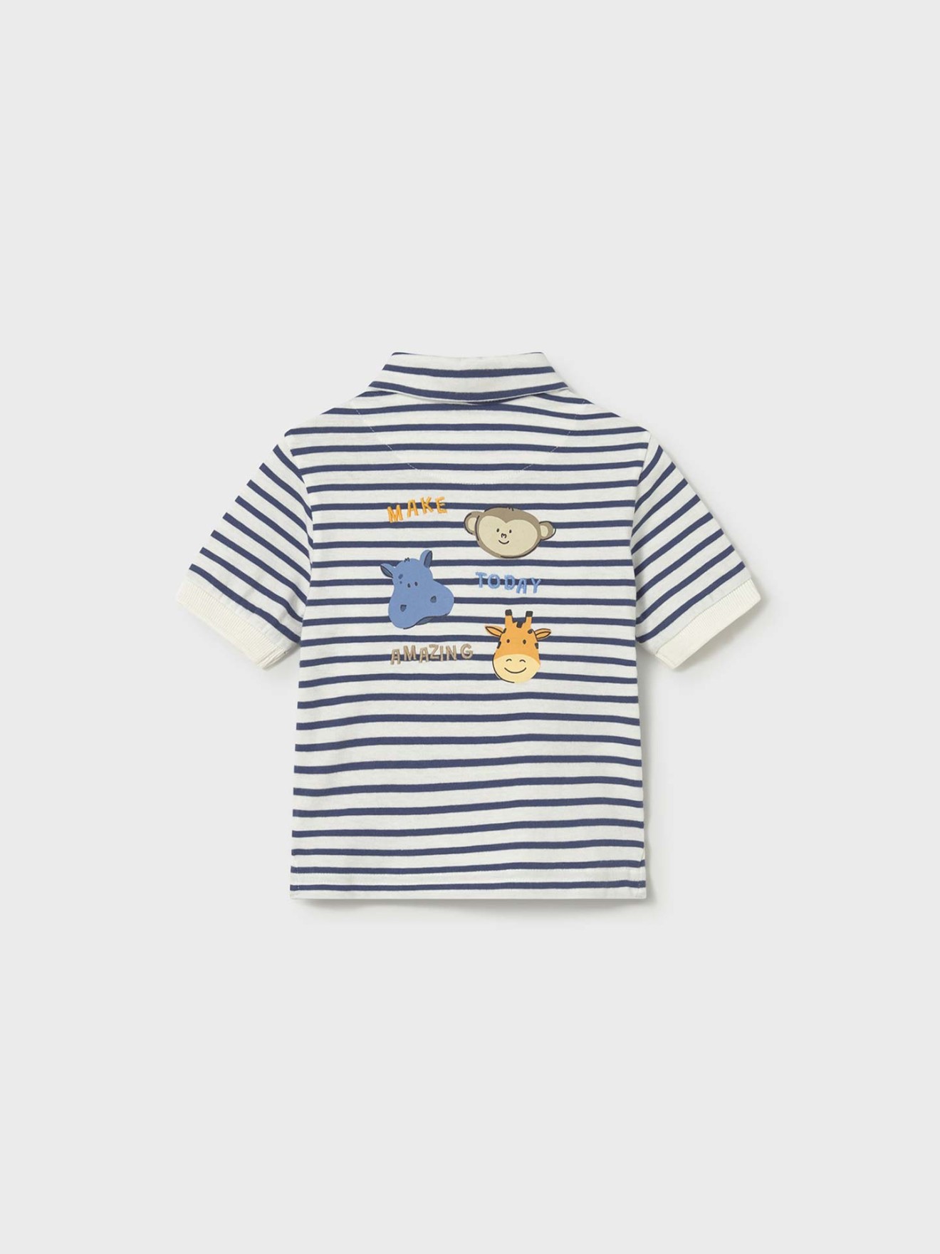 Polo de Manga Curta às Riscas