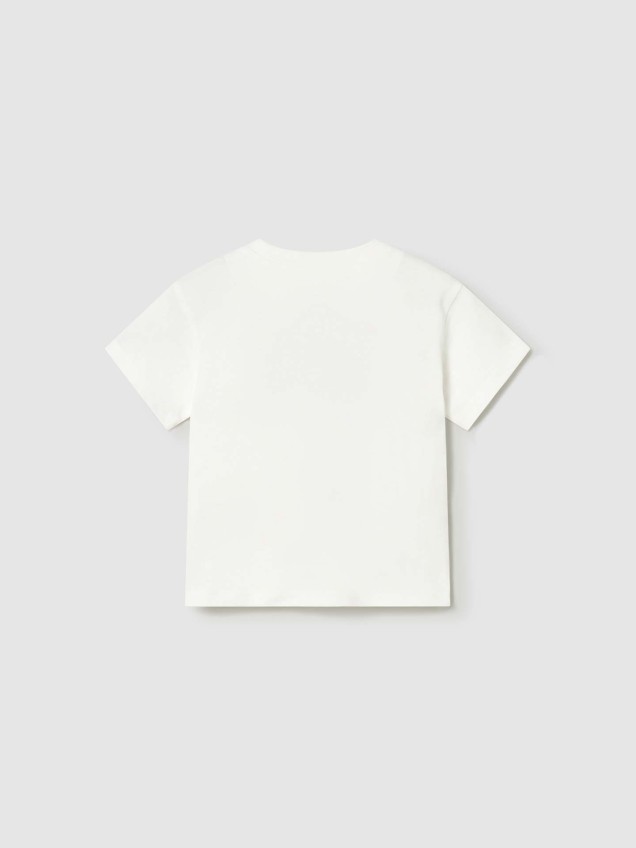 T-shirt com Estampado e Aplicações