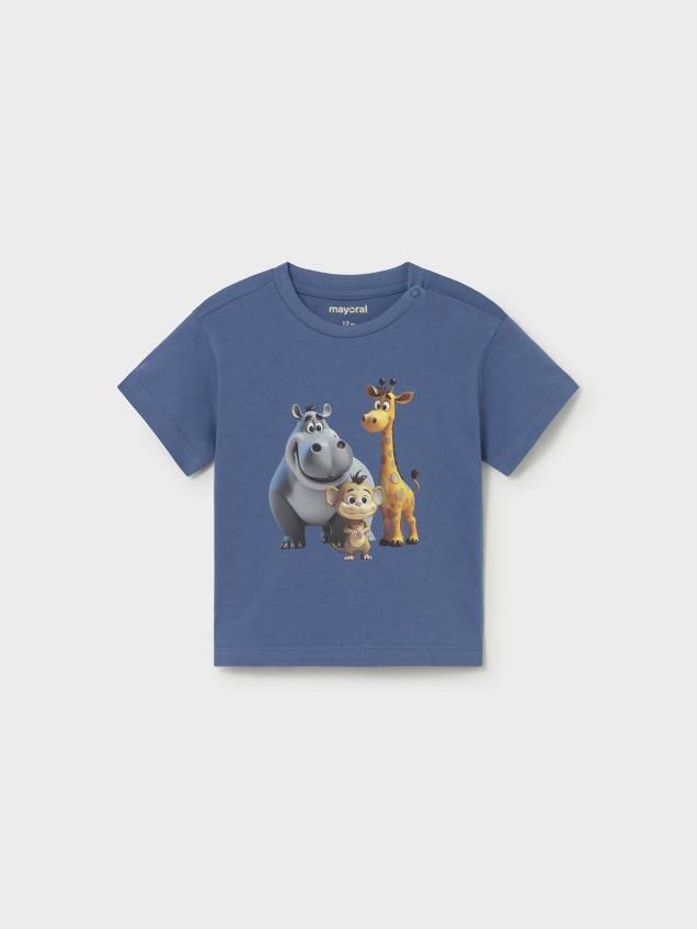 T-shirt com Estampado de Animais