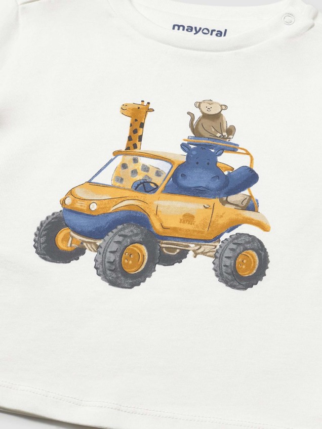 T-shirt com Estampado de Safari
