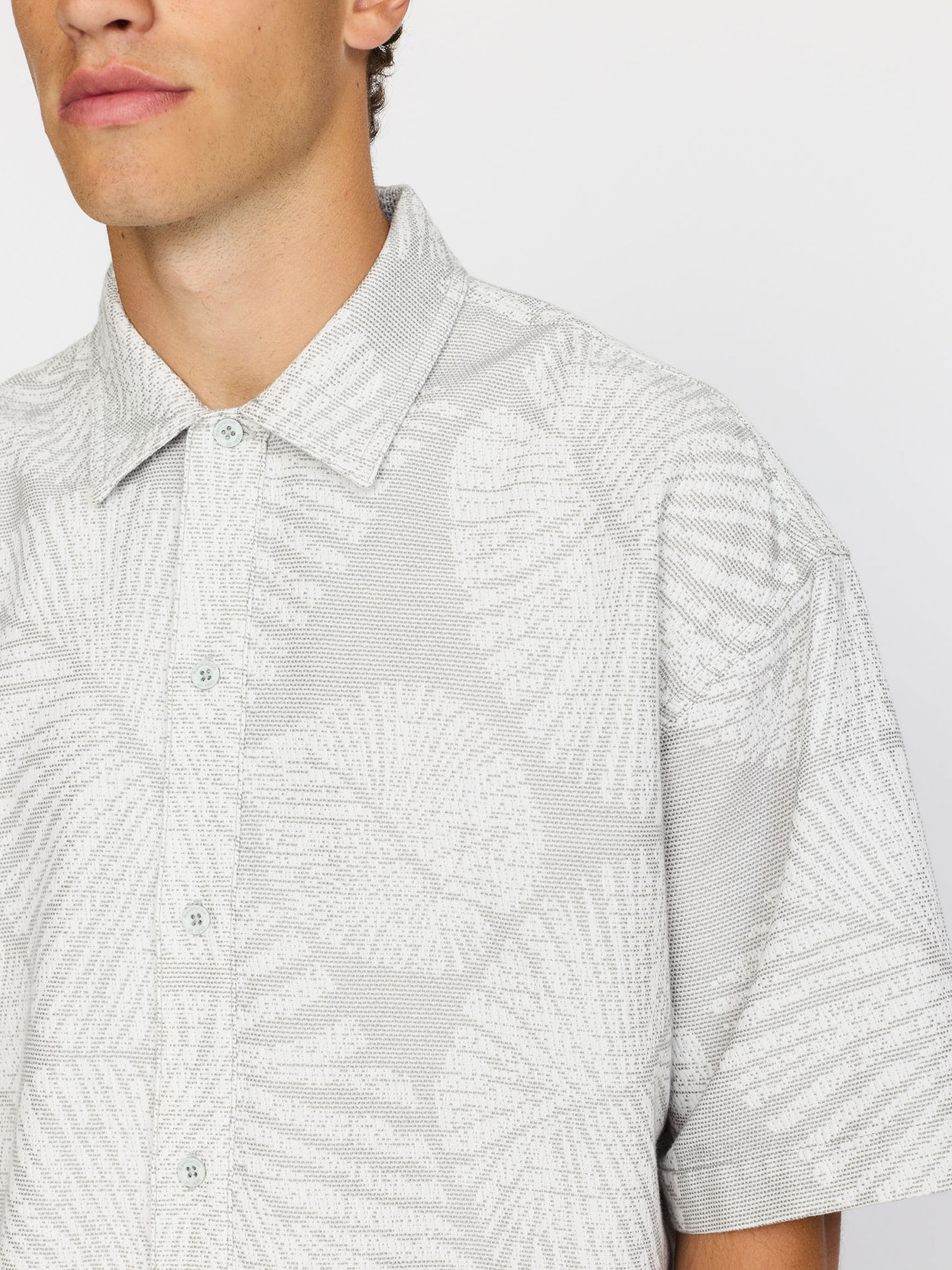 Camisa de Manga Curta com Padrão