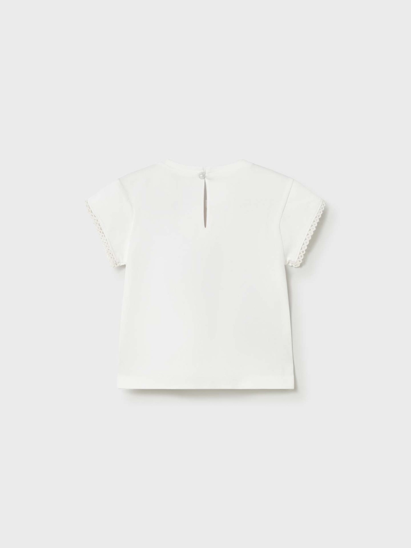 T-shirt com Estampado e Aplicações Florais