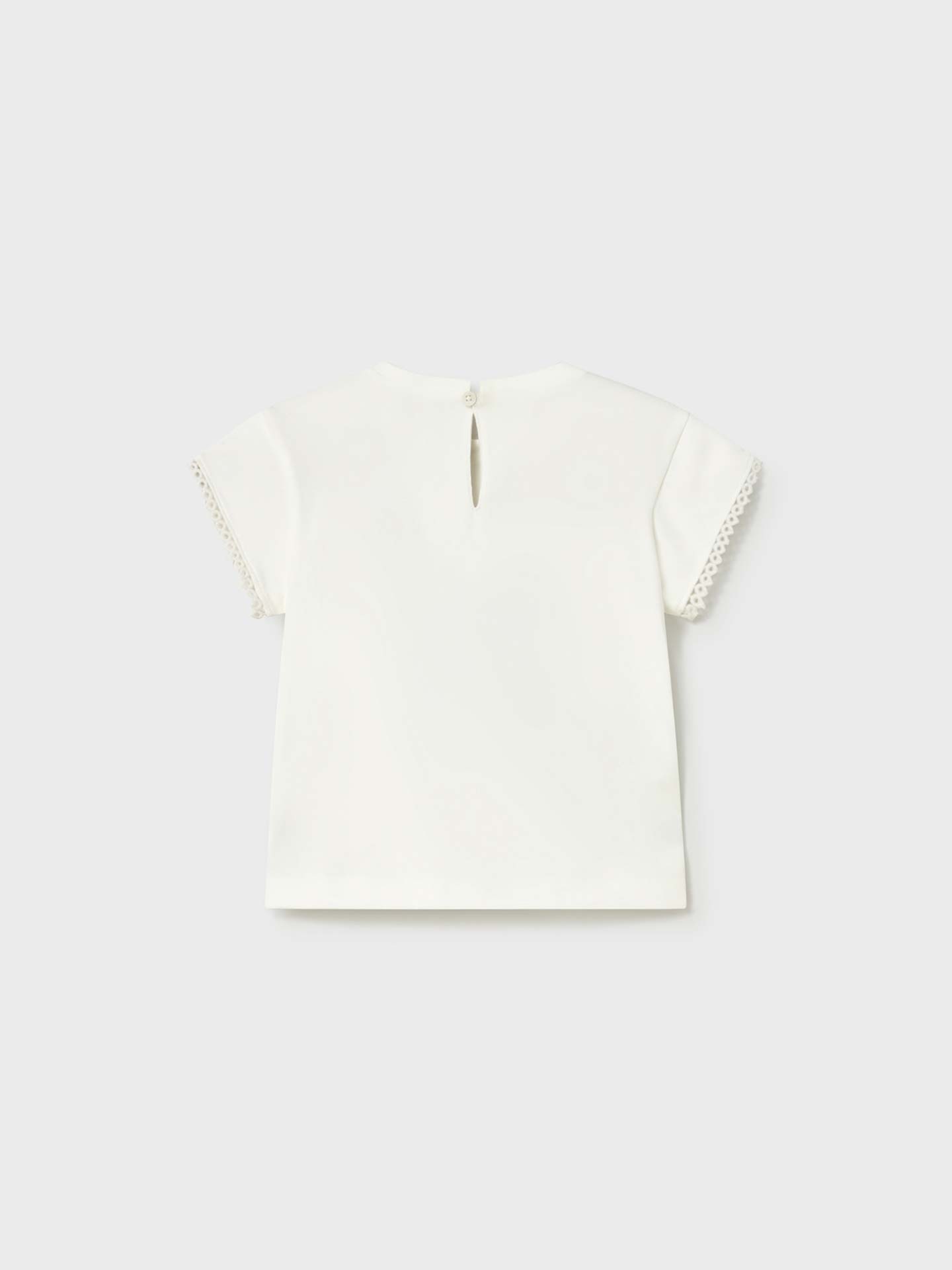T-shirt com Estampado e Aplicações Florais
