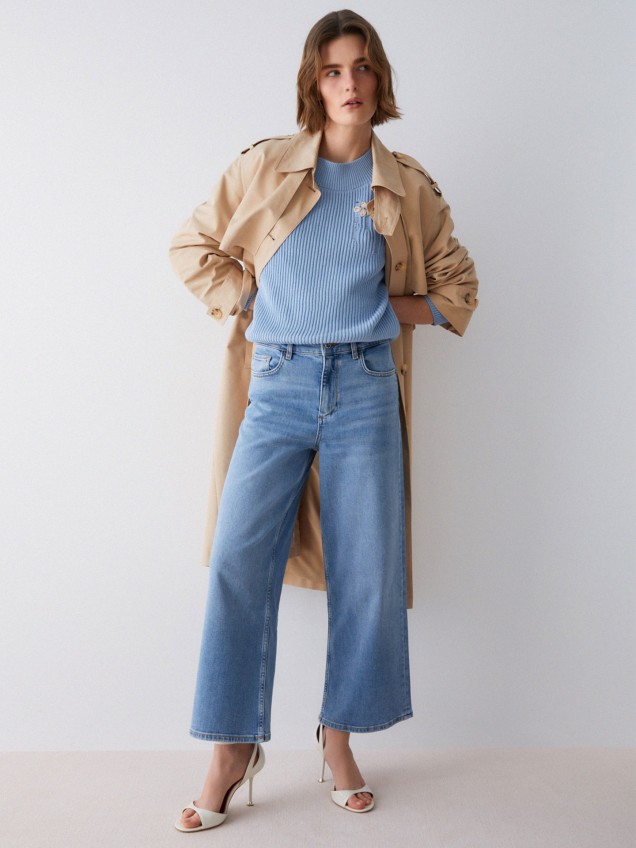 Calças de Ganga Cropped