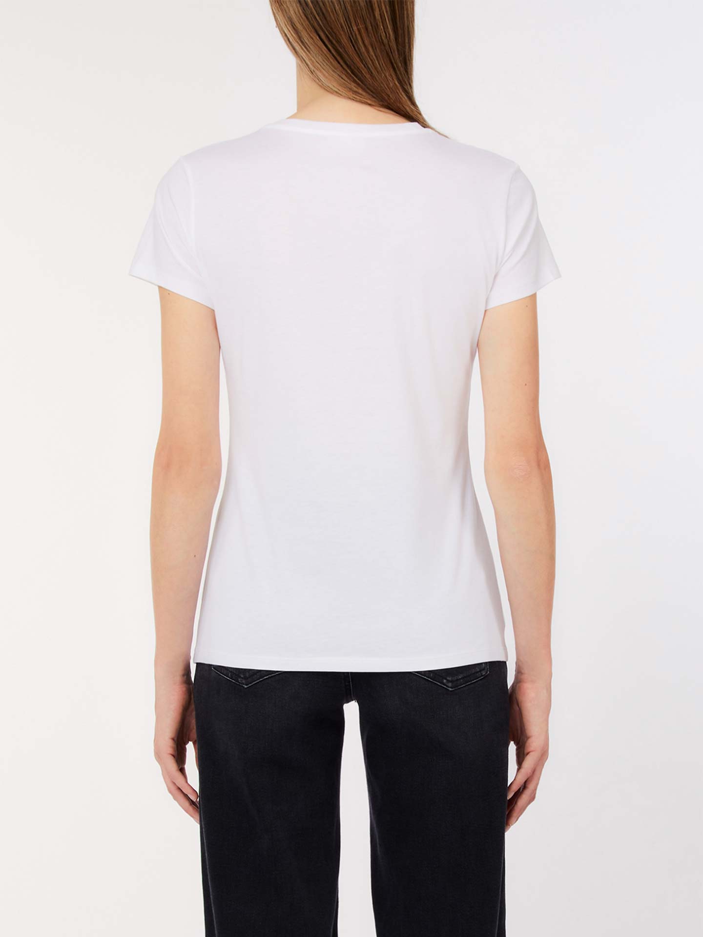 T-shirt com Estampado Floral e Brilhantes