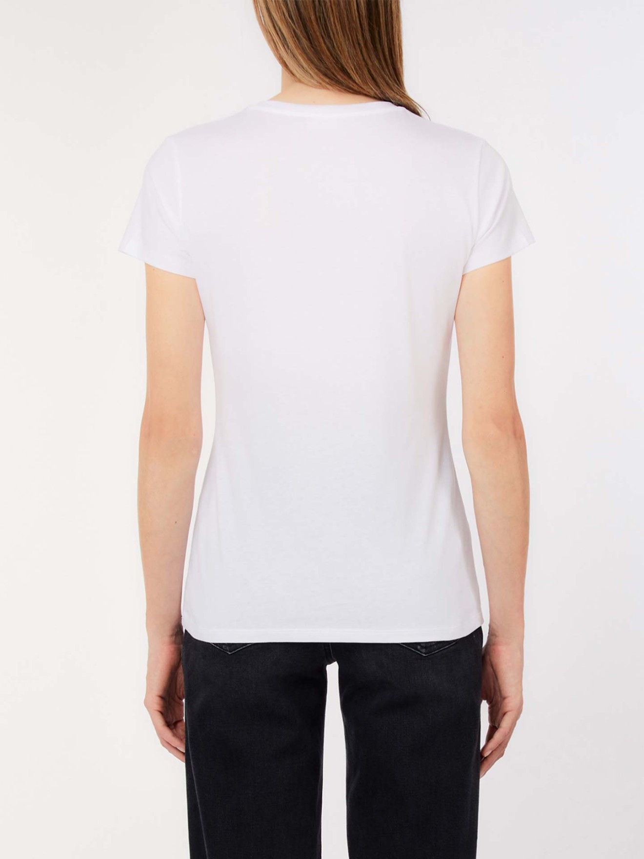 T-shirt com Estampado Floral e Brilhantes