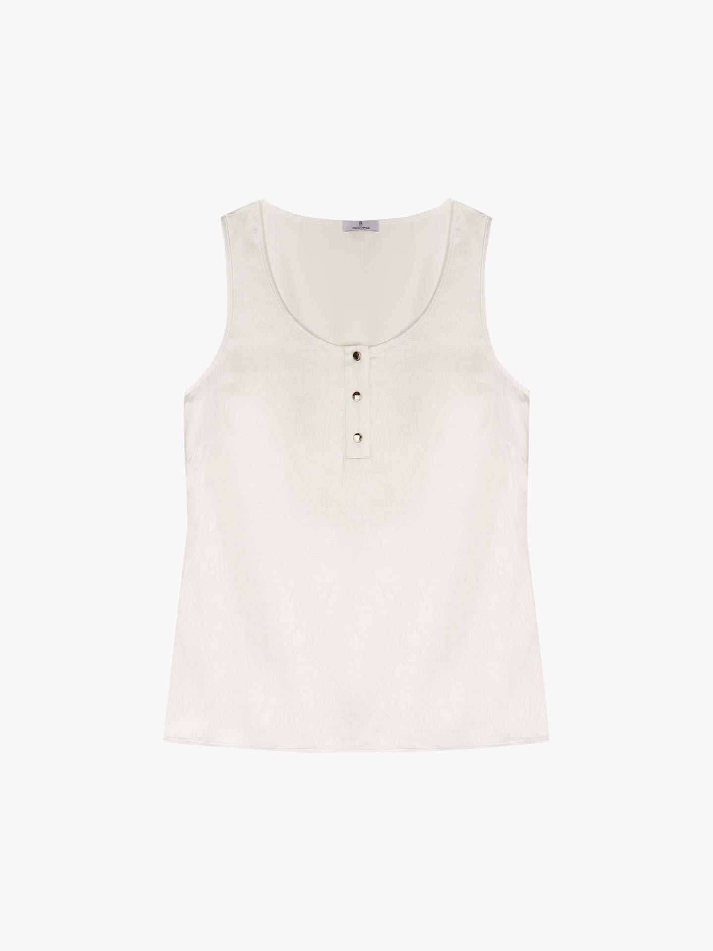 Top Acetinado com Botões