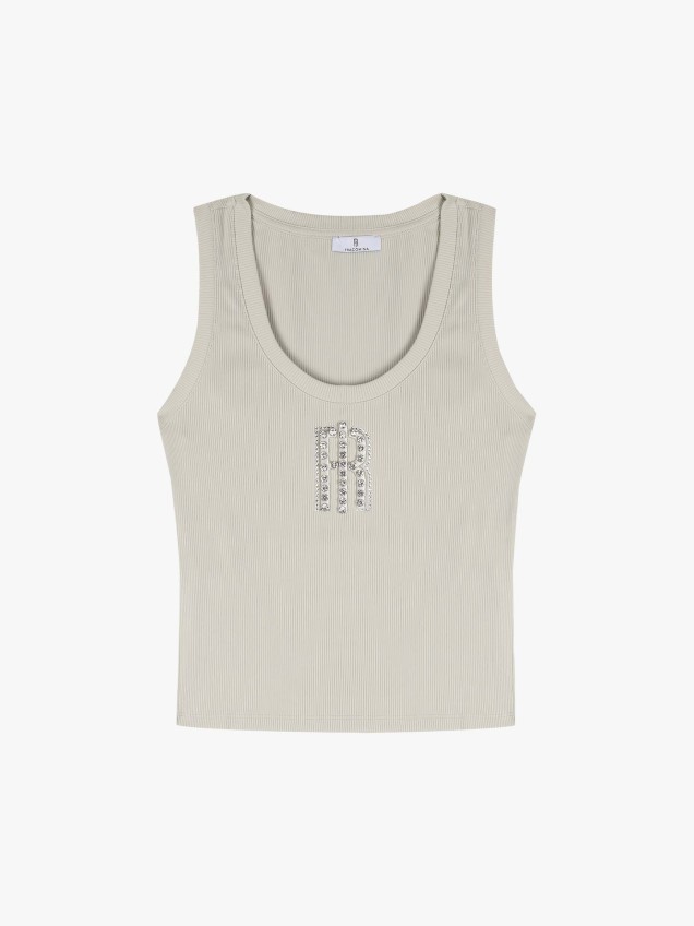 Top de Al�as Canelado com Log�tipo