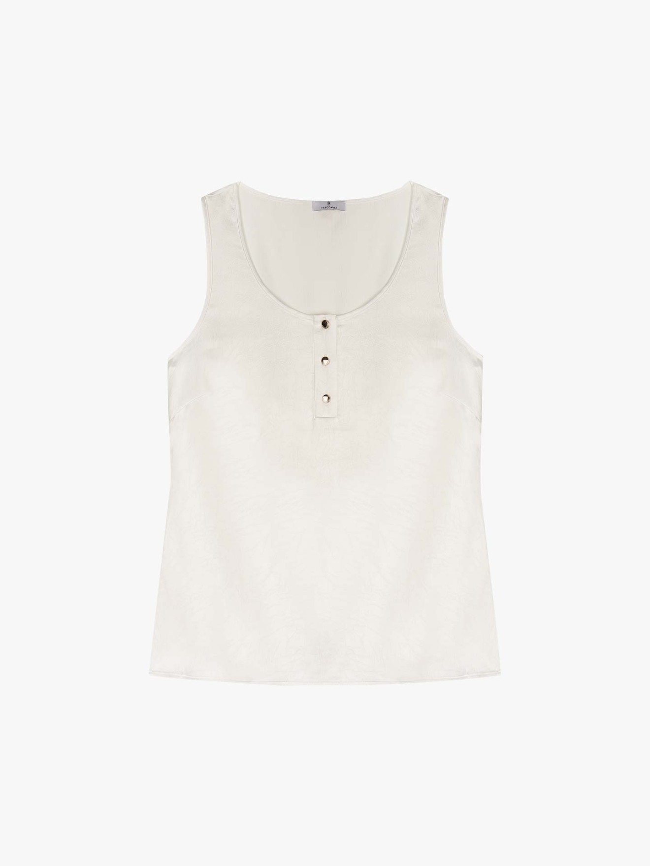 Top Acetinado com Botões